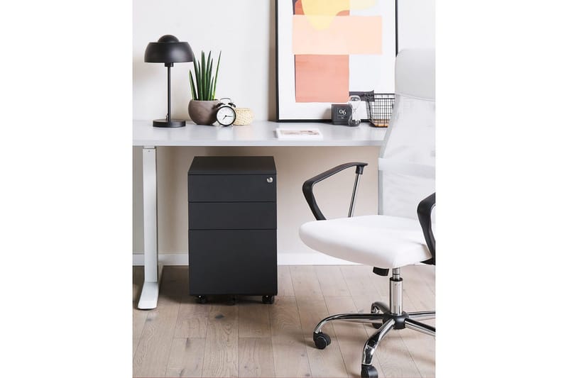 Kontorskab Cami Sort - Sort - Opbevaring - Opbevaringsmøbler - Kommode - Arkivskabe