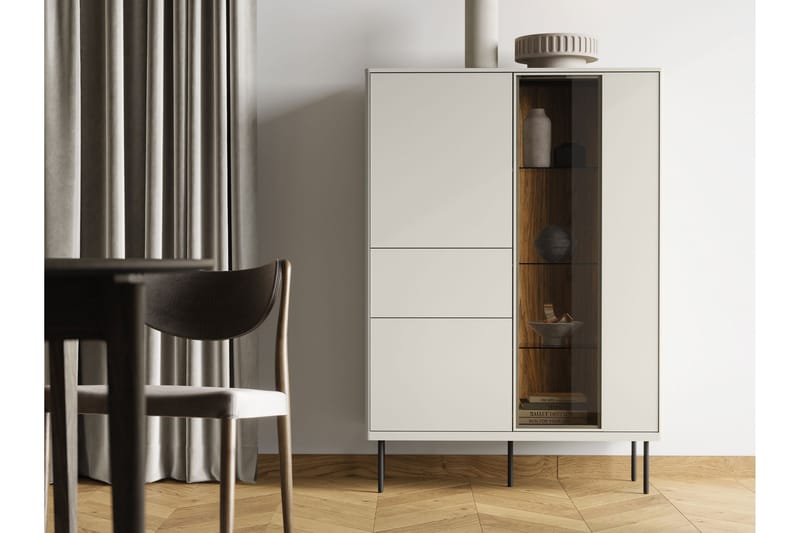 Levisa Vitrineskab 98x140 cm - Kashmir - Opbevaring - Skab - Vitrineskabe