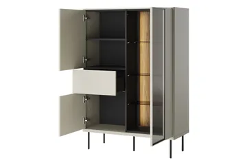 Levisa Vitrineskab 98x140 cm - Kashmir - Opbevaring - Skab - Vitrineskabe