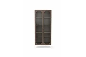 Lima vitrineskab 180 cm - Brun - Opbevaring - Skab - Vitrineskabe