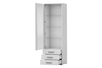Lyrosen Vitrinskåp 60x192 cm - Beige - Opbevaring - Skab - Vitrineskabe