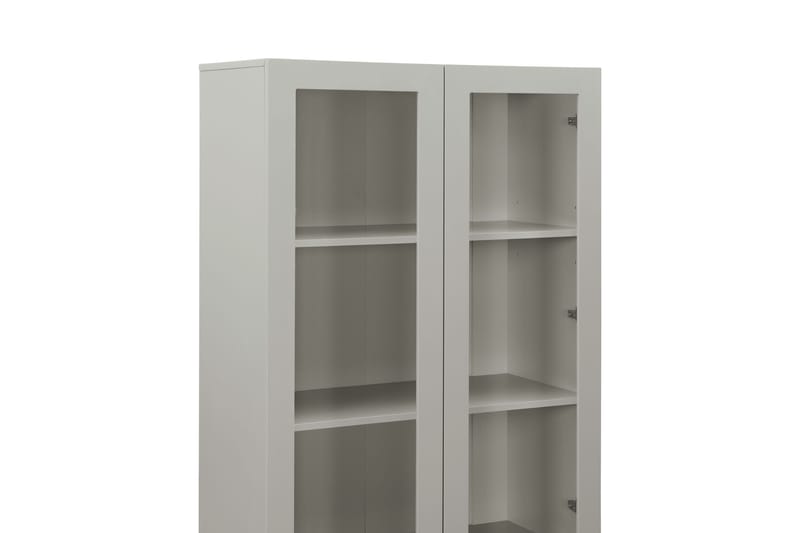 Matterhorn Vitrineskab - Glasskab 40 cm dyb 80 cm bred 170 cm høj - Beige - Opbevaring - Skab - Vitrineskabe