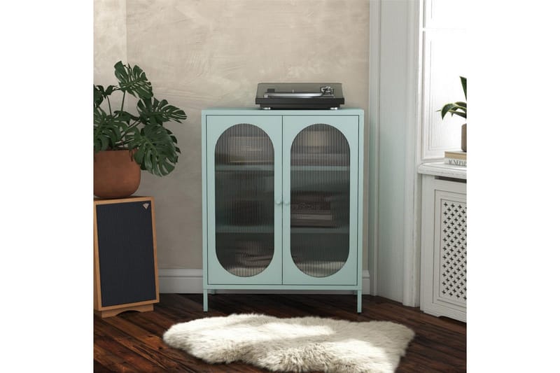 Medicinskab Loft24 Skab Luna 80x40x102 cm, himmelblå Light Blue,Blå - Opbevaring - Skab - Vitrineskabe