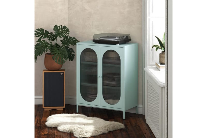 Medicinskab Loft24 Skab Luna 80x40x102 cm, himmelblå Light Blue,Blå - Opbevaring - Skab - Vitrineskabe