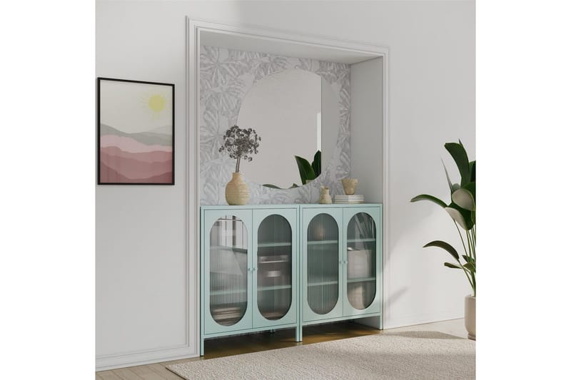 Medicinskab Loft24 Skab Luna 80x40x102 cm, himmelblå Light Blue,Blå - Opbevaring - Skab - Vitrineskabe