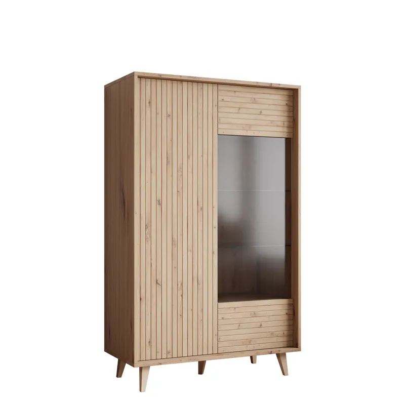 Merlas Vitrineskab 86x140 cm, Brun