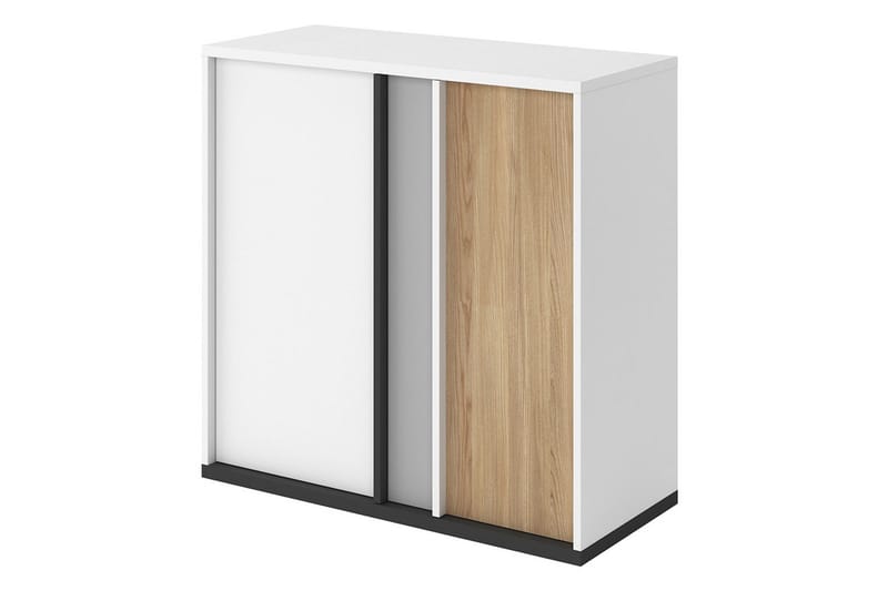 Metropolitan Highboard, Brun/Hvid/Lysgrå/Sort