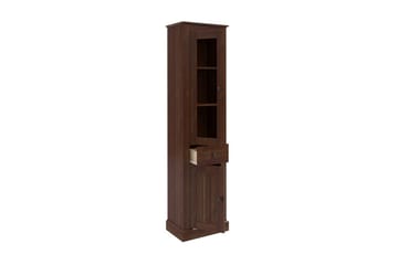 Mille Vitrineskab 47x182 cm - Brun - Opbevaring - Skab - Vitrineskabe