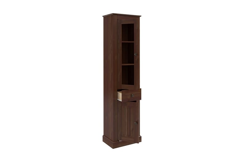 Mille Vitrineskab 47x182 cm - Brun - Opbevaring - Skab - Vitrineskabe