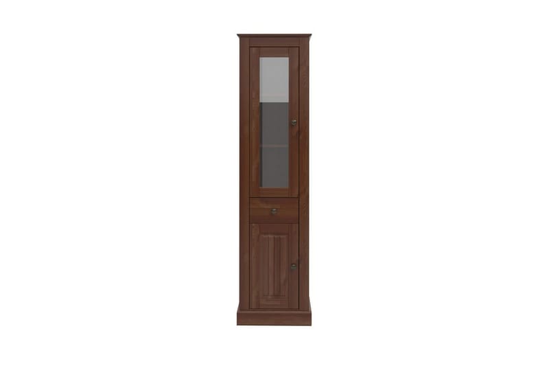 Mille Vitrineskab 47x182 cm - Brun - Opbevaring - Skab - Vitrineskabe