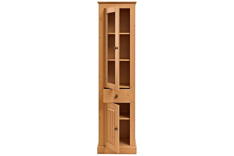 Mille Vitrineskab 47x182 cm - Brun - Opbevaring - Skab - Vitrineskabe