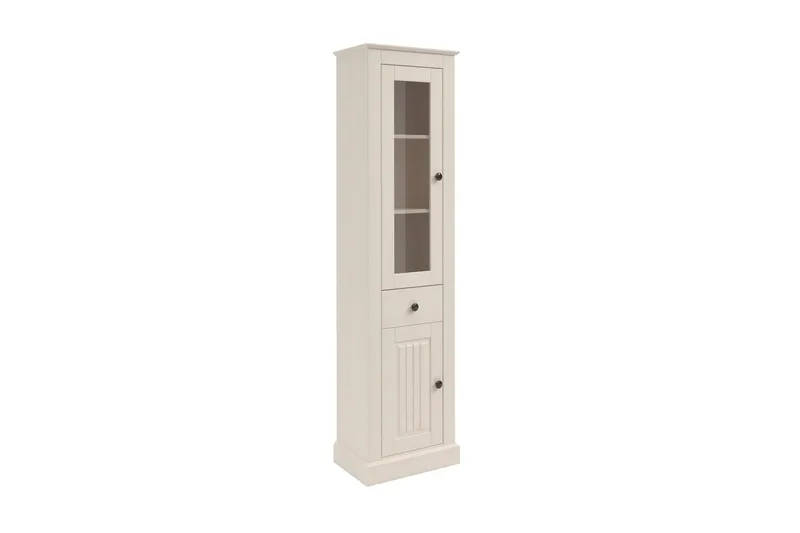 Mille Vitrineskab 47x182 cm, Hvid