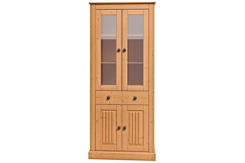 Mille Vitrineskab 78x182 cm - Brun - Opbevaring - Skab - Vitrineskabe