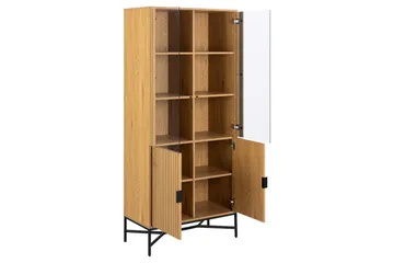 Minu Vitrineskab 80x180 cm - Natur - Opbevaring - Skab - Vitrineskabe