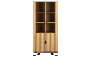 Minu Vitrineskab 80x180 cm - Natur - Opbevaring - Skab - Vitrineskabe