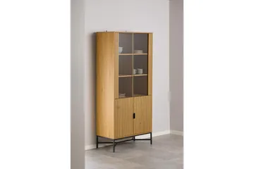 Minu Vitrineskab 80x180 cm - Natur - Opbevaring - Skab - Vitrineskabe