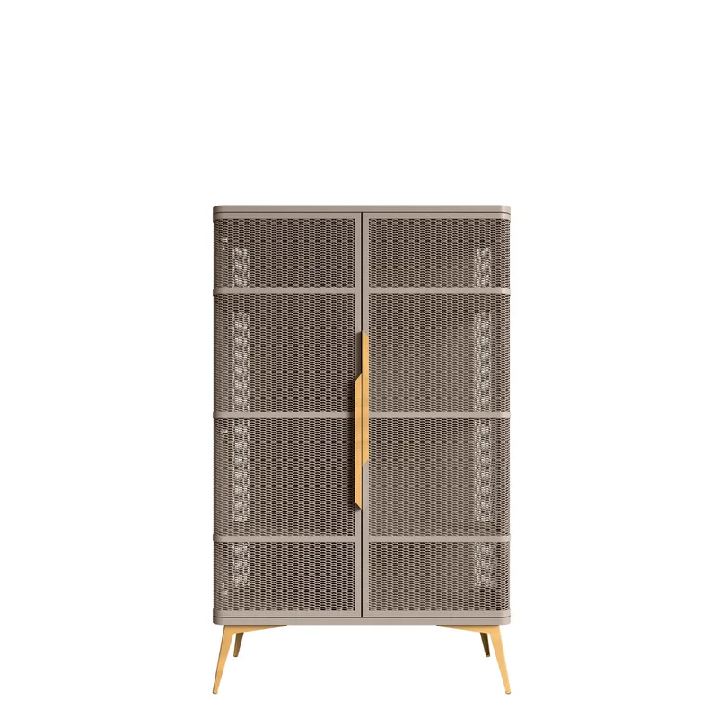 Mireva Vitrineskab 90x145 cm, beige, guld