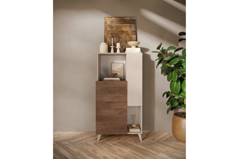 Monaco Highboard 81x154 cm - Messing - Opbevaring - Skab - Skabe