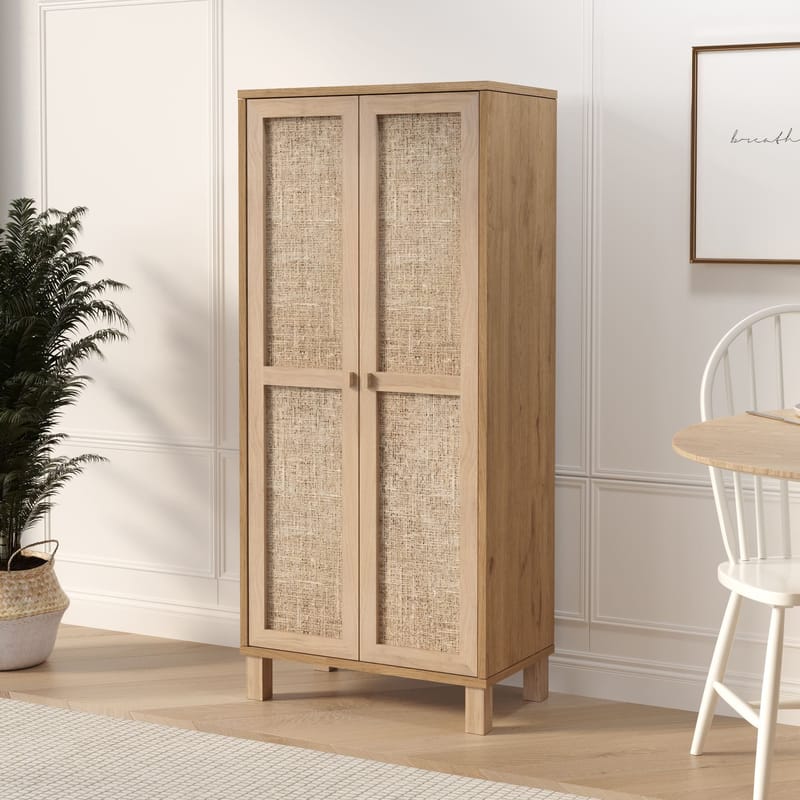Multifunktionsskab Hanah Home Dune (60 x 133,6 x 35 cm) Eg - Eg - Opbevaring - Skab - Skabe