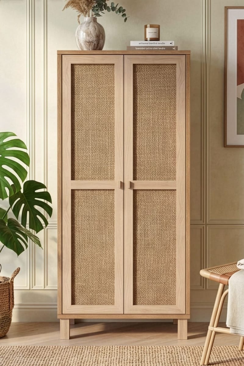 Multifunktionsskab Hanah Home Dune (60 x 133,6 x 35 cm) Eg - Eg - Opbevaring - Skab - Skabe