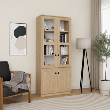 Multifunktionsskab Hanah Home Lisa (80 x 190 x 37 cm) Sapphire Oak - Sapphire Oak - Opbevaring - Skab - Vitrineskabe