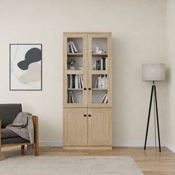 Multifunktionsskab Hanah Home Lisa (80 x 190 x 37 cm) Sapphire Oak - Sapphire Oak - Opbevaring - Skab - Vitrineskabe