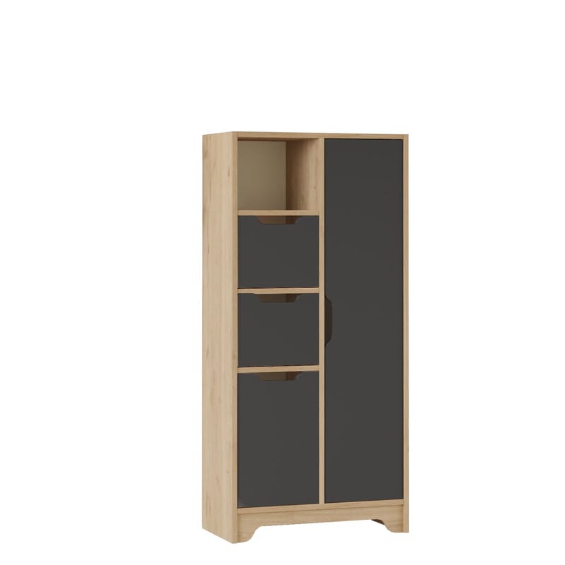 Multifunktionsskab Homitis Libero (71 x 140 x 34 cm) Eg antracit, Eg/Antracit