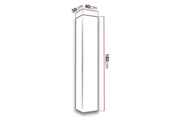 Narbonne Vitrineskab 30x40 cm - Natur/Sort - Opbevaring - Skab - Vitrineskabe