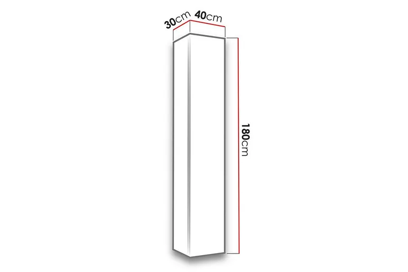 Narbonne Vitrineskab 30x40 cm - Natur/Sort - Opbevaring - Skab - Vitrineskabe