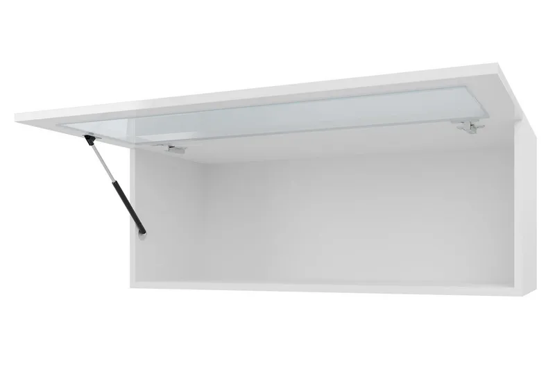 Narbonne Vitrineskab 32x35 cm Hvid LED - Natur/Sort - Opbevaring - Skab - Vitrineskabe