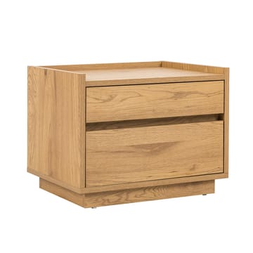 Natbord HOME4YOU Sacha 50x40x40 cm melamin med egetræsbark - brun - Møbler - Borde - Aflastningsbord - Sengebord
