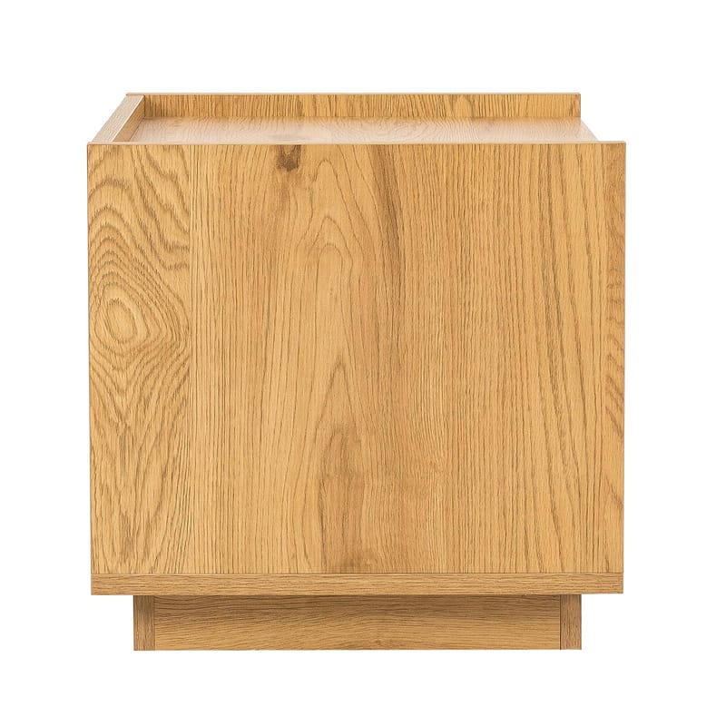 Natbord HOME4YOU Sacha 50x40x40 cm melamin med egetræsbark - brun - Møbler - Borde - Aflastningsbord - Sengebord