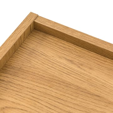 Natbord HOME4YOU Sacha 50x40x40 cm melamin med egetræsbark - brun - Møbler - Borde - Aflastningsbord - Sengebord