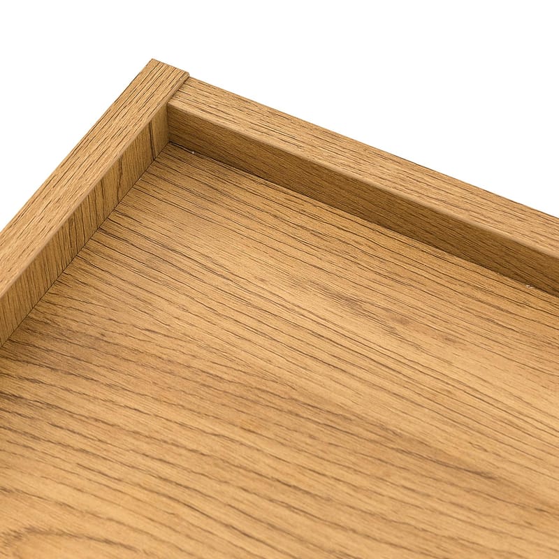 Natbord HOME4YOU Sacha 50x40x40 cm melamin med egetræsbark - brun - Møbler - Borde - Aflastningsbord - Sengebord