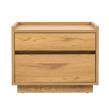Natbord HOME4YOU Sacha 50x40x40 cm melamin med egetræsbark - brun - Møbler - Borde - Aflastningsbord - Sengebord
