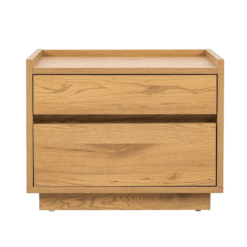 Natbord HOME4YOU Sacha 50x40x40 cm melamin med egetræsbark - brun - Møbler - Borde - Aflastningsbord - Sengebord