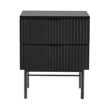 Natbord HOME4YOU Sequence med 2 skuffer 45x40x55 cm Sort - Sort - Opbevaring - Skab - Skabe