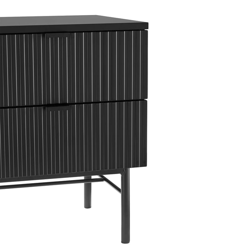 Natbord HOME4YOU Sequence med 2 skuffer 45x40x55 cm Sort - Sort - Opbevaring - Skab - Skabe