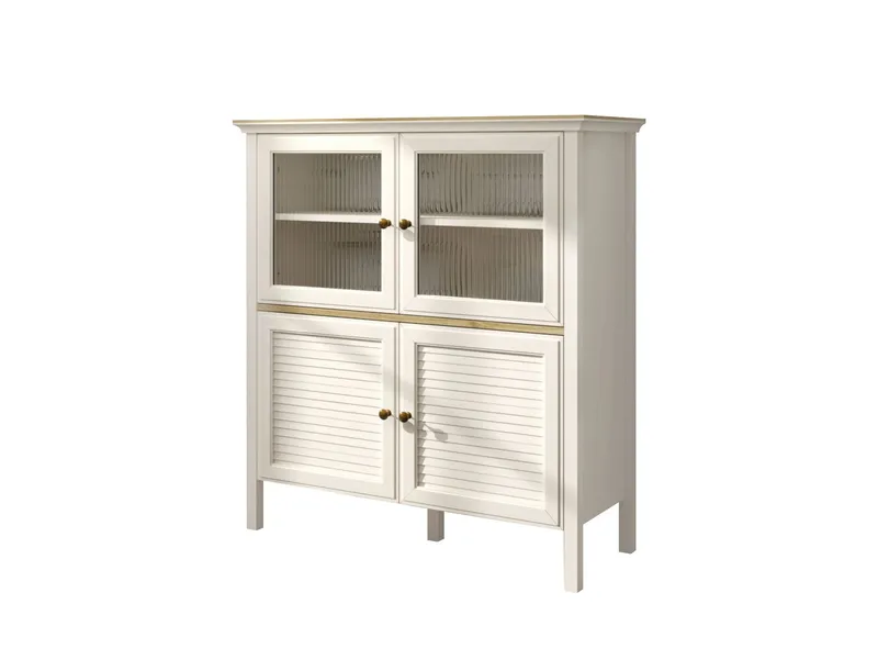 Natira Multifunktionsskab 110x120 cm, Creme og eg