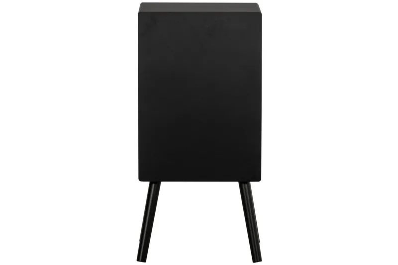Ozzy High Sengebord 36 cm med Opbevaring og Skuffer i Træ - Sort - Møbler - Borde - Aflastningsbord - Sengebord