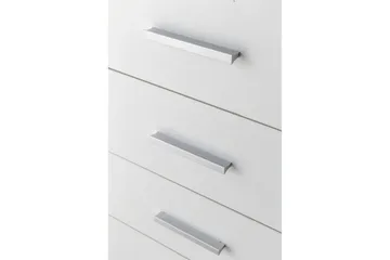 Rullecontainer Wohnling 4 skuffer med hjul, opbevaringsbakke, foliebelagt spånplade, moderne stil Hvid - Hvid - Opbevaring - Opbevaringsmøbler - Kommode - Arkivskabe