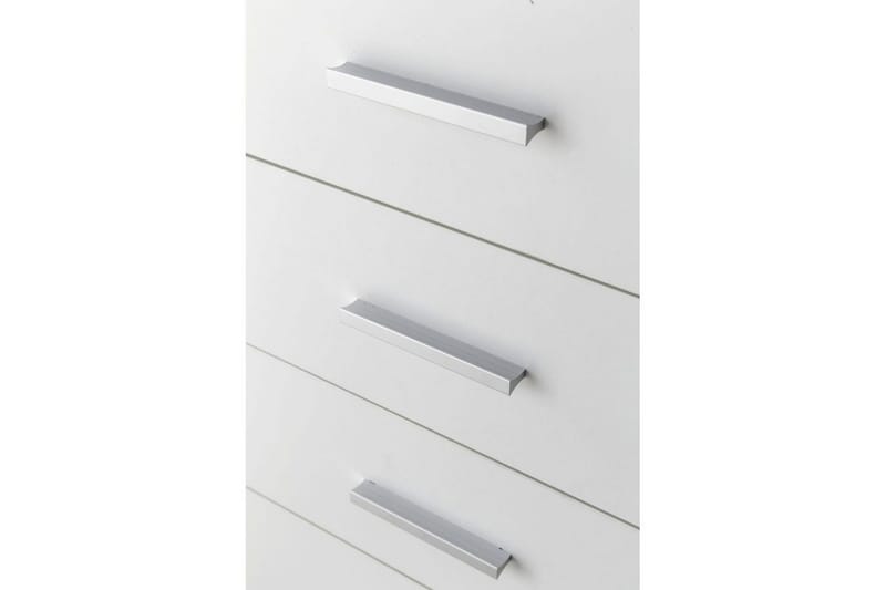 Rullecontainer Wohnling 4 skuffer med hjul, opbevaringsbakke, foliebelagt spånplade, moderne stil Hvid - Hvid - Opbevaring - Opbevaringsmøbler - Kommode - Arkivskabe