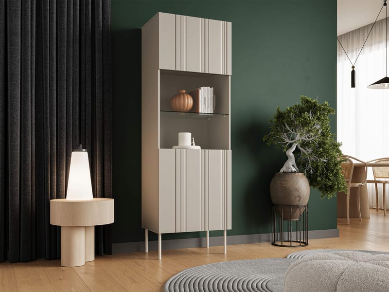 Rynlin Vitrineskab 180 cm - Opbevaring - Skab - Vitrineskabe