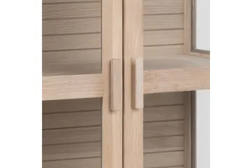 Sakie Vitrineskab 180 cm - Hvid - Opbevaring - Skab - Vitrineskabe