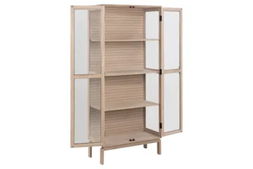 Sakie Vitrineskab 180 cm - Hvid - Opbevaring - Skab - Vitrineskabe