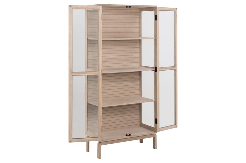 Sakie Vitrineskab 180 cm - Hvid - Opbevaring - Skab - Vitrineskabe