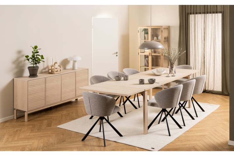 Sakie Vitrineskab 180 cm - Hvid - Opbevaring - Skab - Vitrineskabe