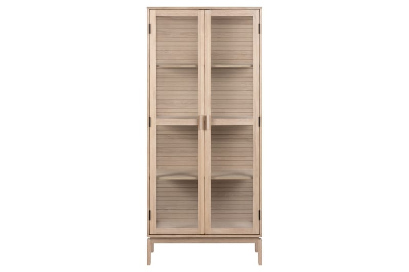 Sakie Vitrineskab 180 cm - Hvid - Opbevaring - Skab - Vitrineskabe