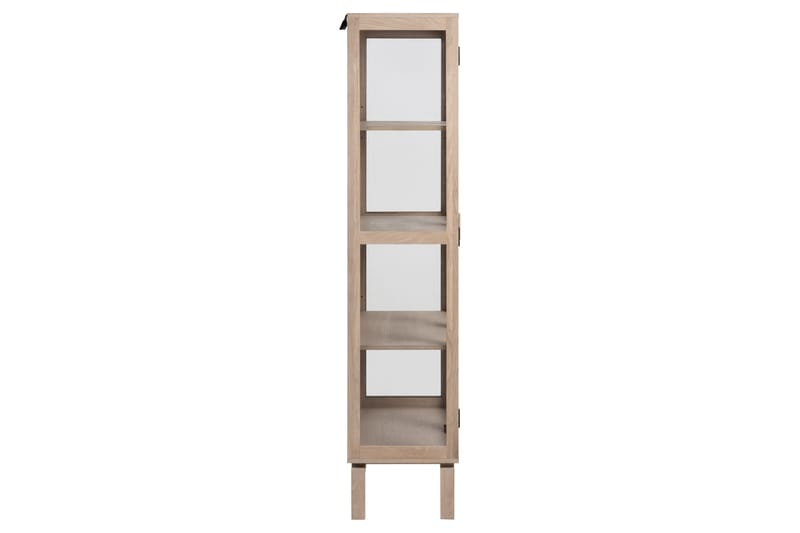Sakie Vitrineskab 180 cm - Hvid - Opbevaring - Skab - Vitrineskabe