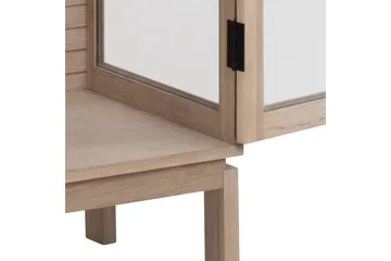 Sakie Vitrineskab 180 cm - Hvid - Opbevaring - Skab - Vitrineskabe